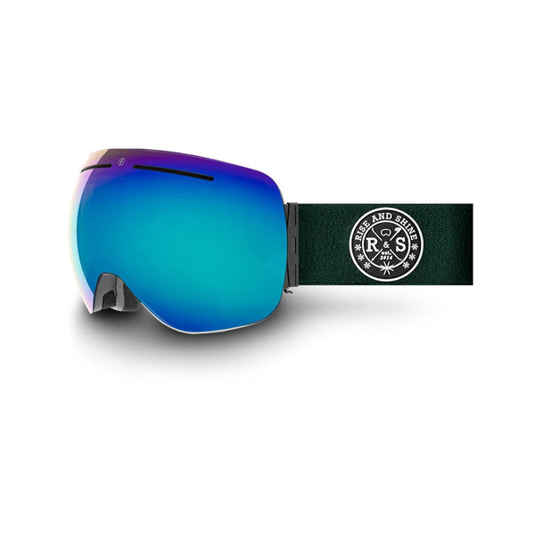 R&S Vortex 2.0 | Dark Green Strap - Ice Blue Lens - Rise and Shine Gear